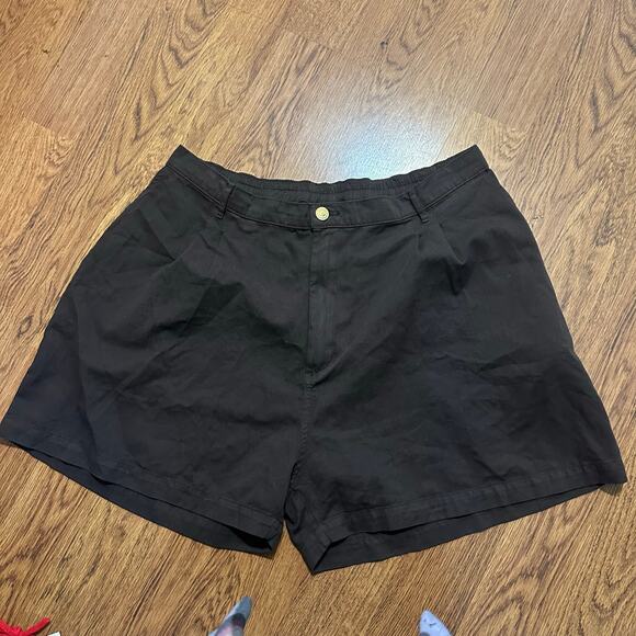 Big Bud Press Brown trousers elastic waist shorts 100% cotton unisex shorts 1XL - Picture 1 of 7